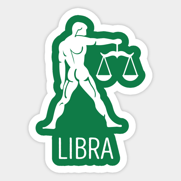 Astrological Zodiac Tee Shirts - Libra the Scales Sticker by Nonstop Shirts